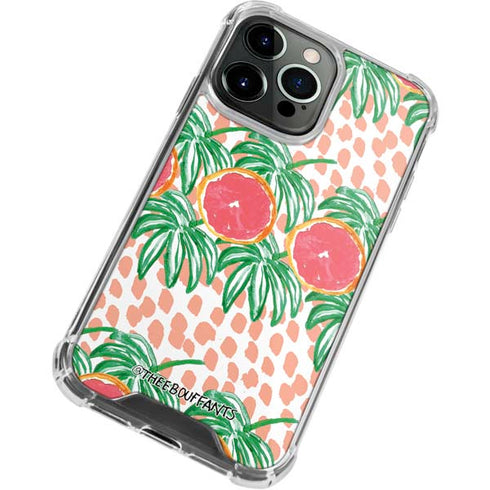 Bouffants and Broken Hearts Graphic Grapefruit iPhone 14 Pro Clear Case